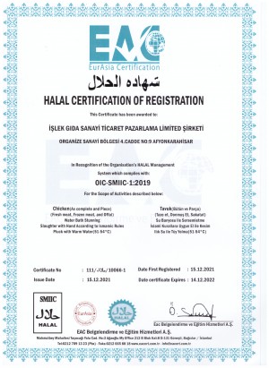 PİLİÇ ÜRÜNLERİ HELAL SERTİFİKASI